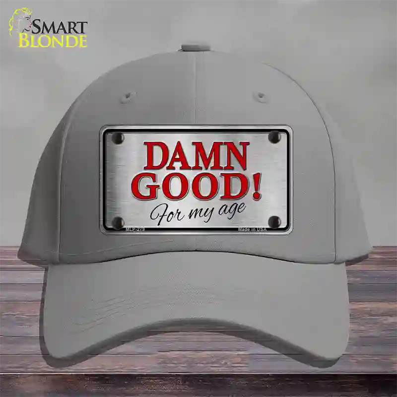 Damn Good Novelty License Plate Hat Cotton / Gray