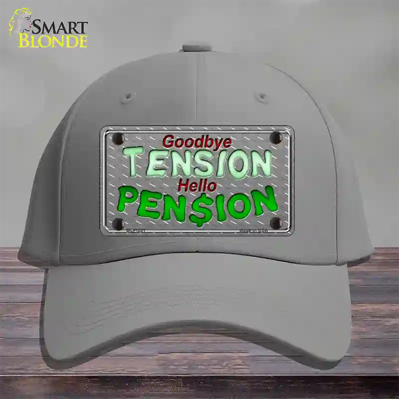 Tension Pension Novelty License Plate Hat Cotton / Gray