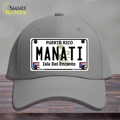 Manati Puerto Rico Novelty License Plate Hat Cotton / Gray