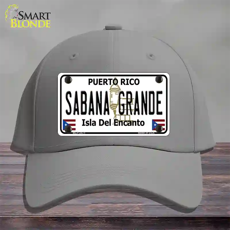 Sabana Grande Puerto Rico Novelty License Plate Hat Cotton / Gray