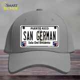 San German Puerto Rico Novelty License Plate Hat Cotton / Gray