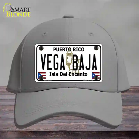 Vega Baja Puerto Rico Novelty License Plate Hat Cotton / Gray