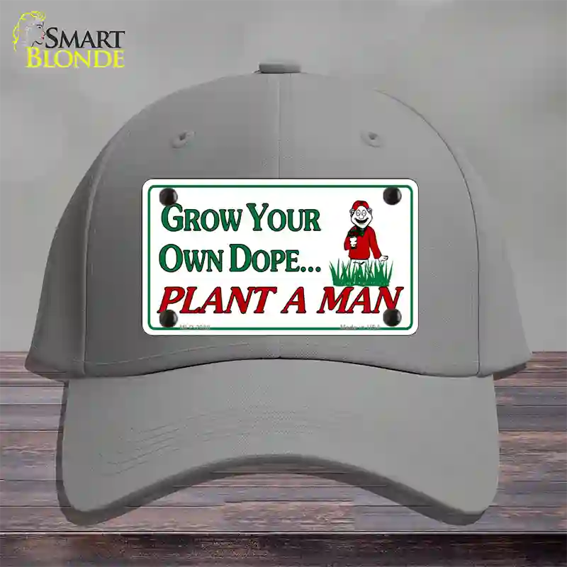 Grow Dope Novelty License Plate Hat Cotton / Gray