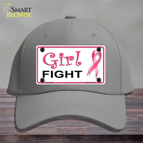 Girl Fight Novelty License Plate Hat Sign Cotton / Gray