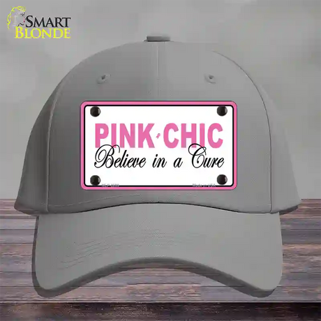 Pink Chic Novelty License Plate Hat Cotton / Gray