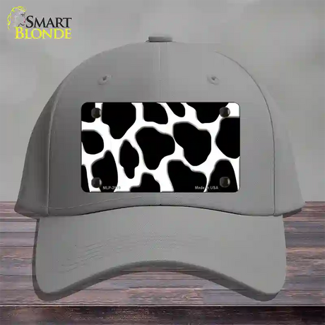 Black White Giraffe Novelty License Plate Hat Cotton / Gray