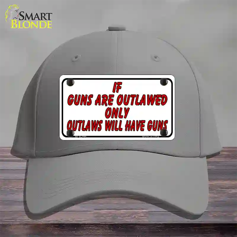 If Guns Are Outlawed Novelty License Plate Hat Cotton / Gray