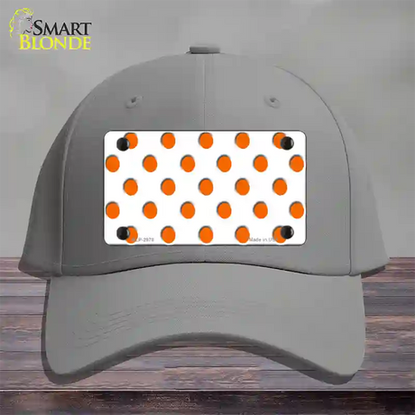 Orange White Polka Dot Novelty License Plate Hat Cotton / Gray