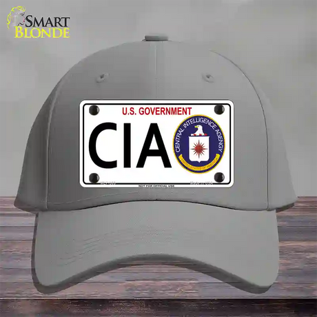 CIA Novelty License Plate Hat Cotton / Gray