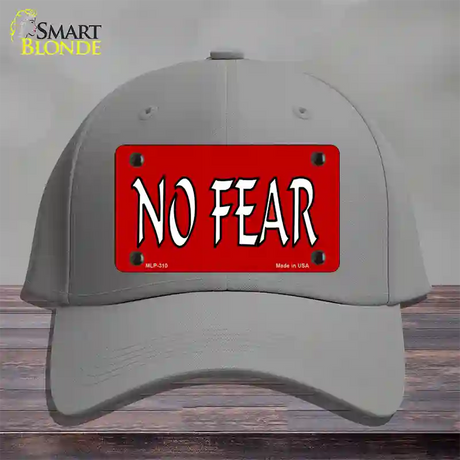 No Fear Novelty License Plate Hat Cotton / Gray