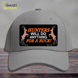 Hunters Will Do Anything Novelty License Plate Hat Cotton / Gray