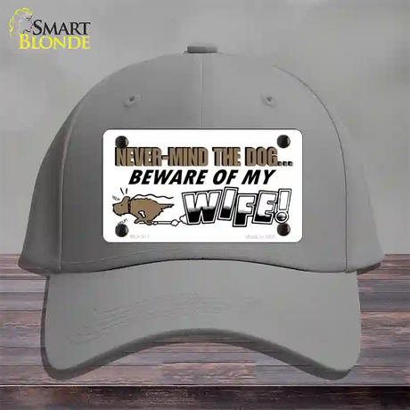 Beware Of My Wife Novelty License Plate Hat Cotton / Gray