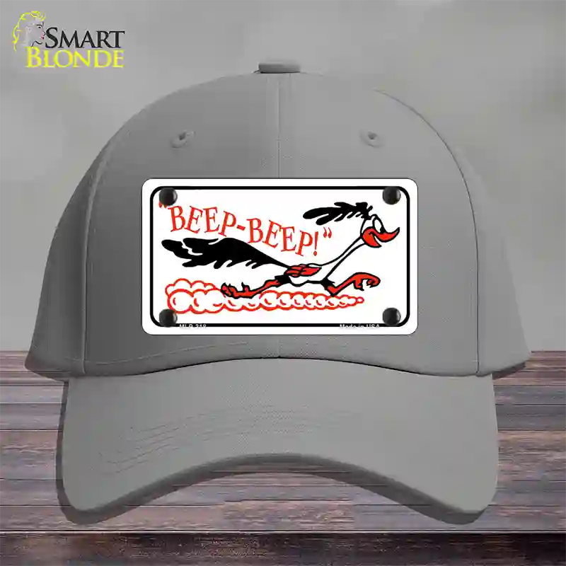 Beep Beep Roadrunner Novelty License Plate Hat Cotton / Gray