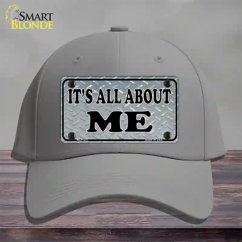 Its All About Me Novelty License Plate Hat Cotton / Gray