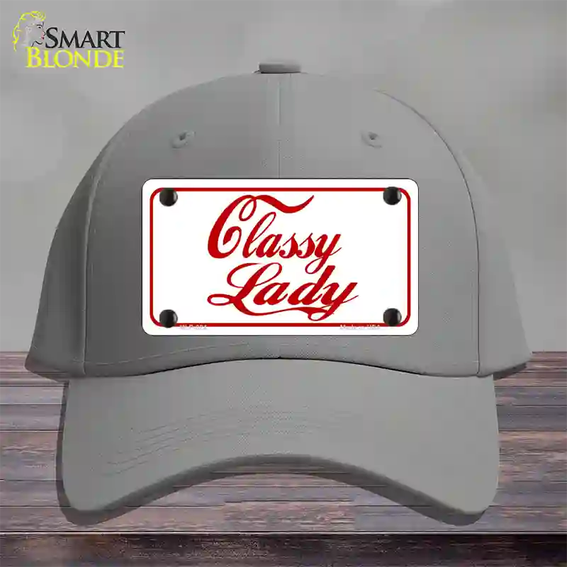 Classy Lady Novelty License Plate Hat Cotton / Gray