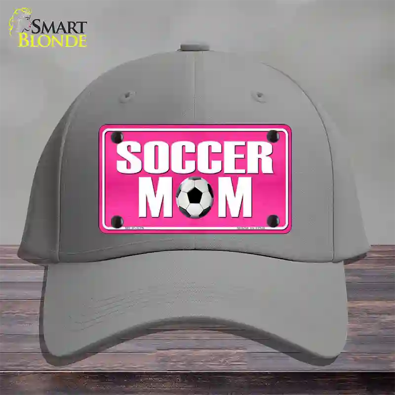 Soccer Mom Novelty License Plate Hat Cotton / Gray