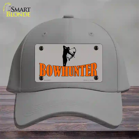 Bow Hunter Novelty License Plate Hat Cotton / Gray