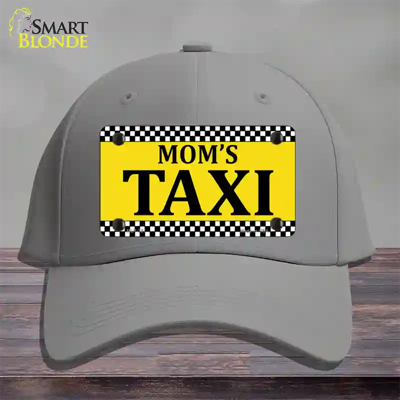 Moms Taxi Novelty License Plate Hat Cotton / Gray