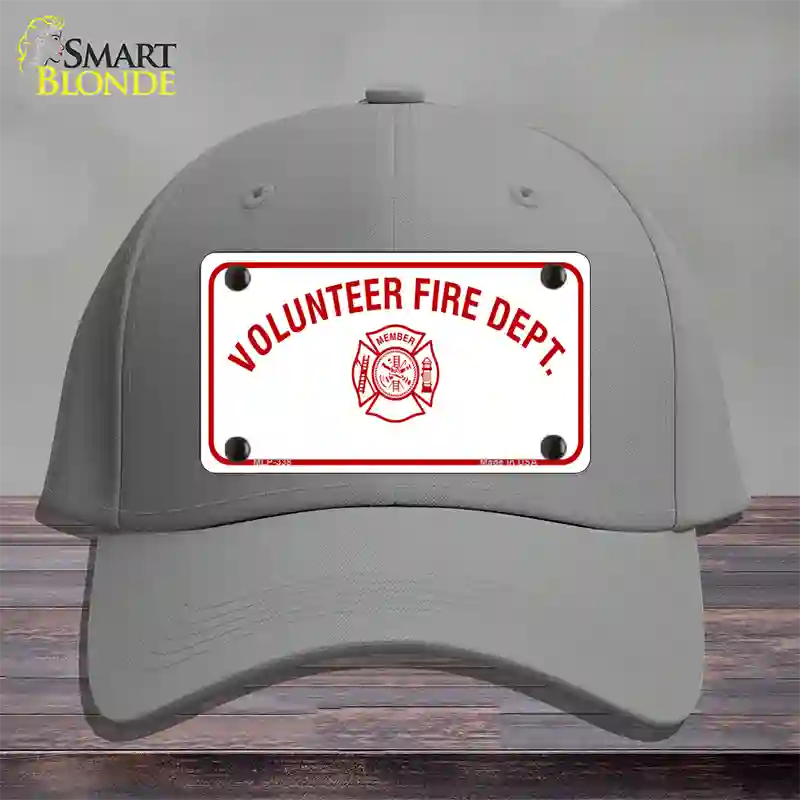 Volunteer Fire Department Novelty License Plate Hat Cotton / Gray