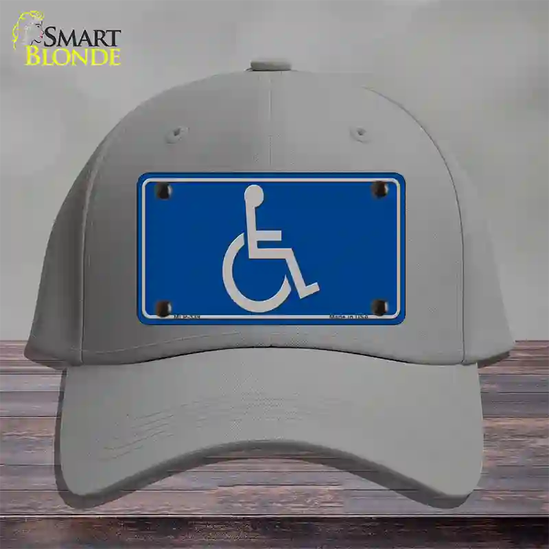 Handicap Logo Novelty License Plate Hat Cotton / Gray