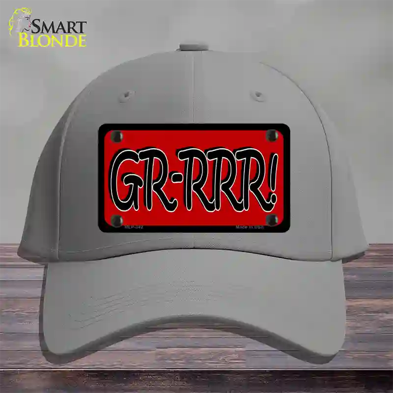 GR-RRR Novelty License Plate Hat Cotton / Gray