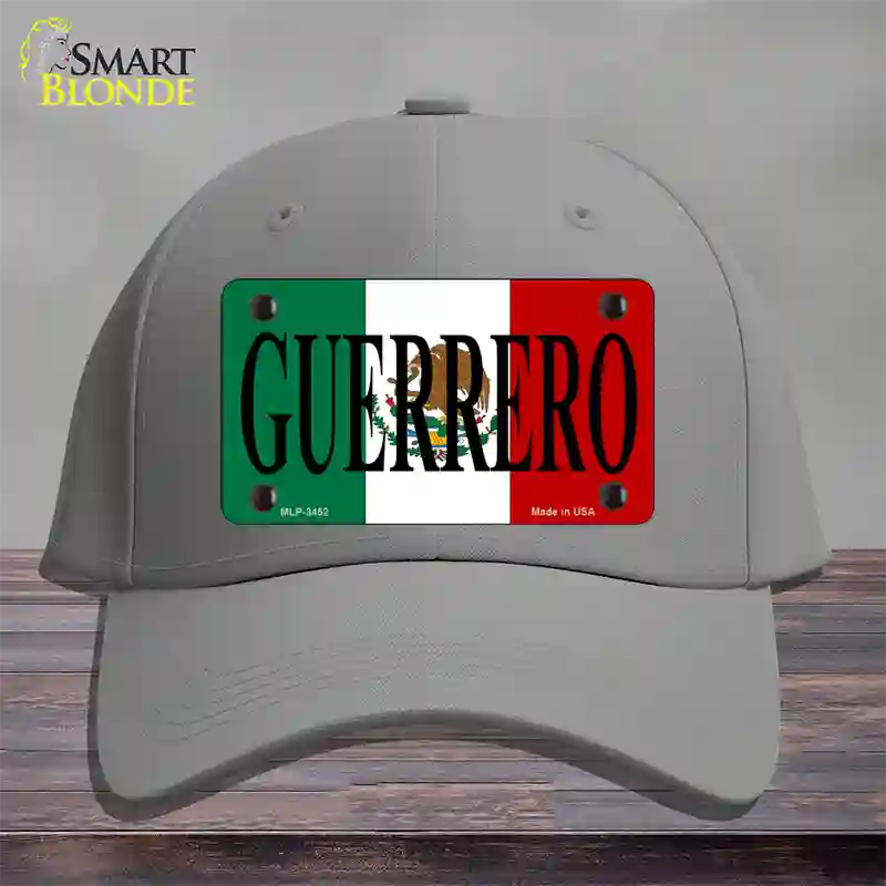 Guerrero Mexico Flag Novelty License Plate Hat Cotton / Gray