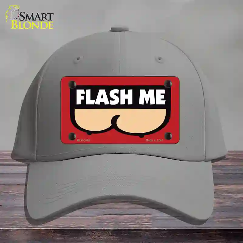 Flash Me Novelty License Plate Hat Cotton / Gray