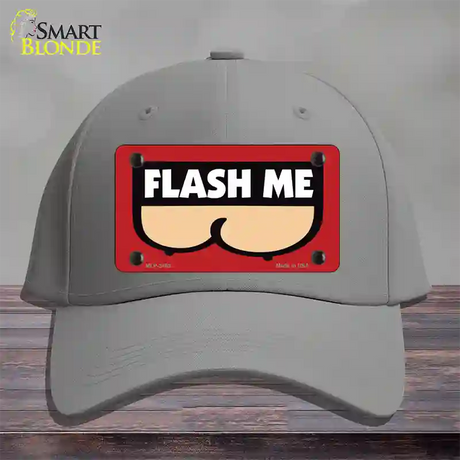 Flash Me Novelty License Plate Hat Cotton / Gray