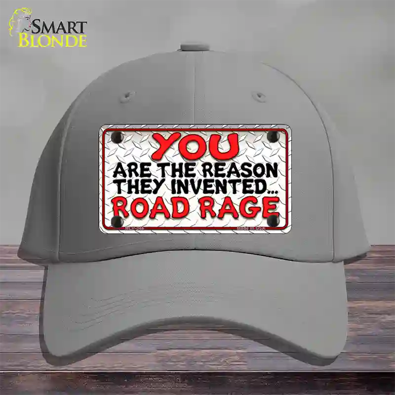 Invented Road Rage Novelty License Plate Hat Cotton / Gray