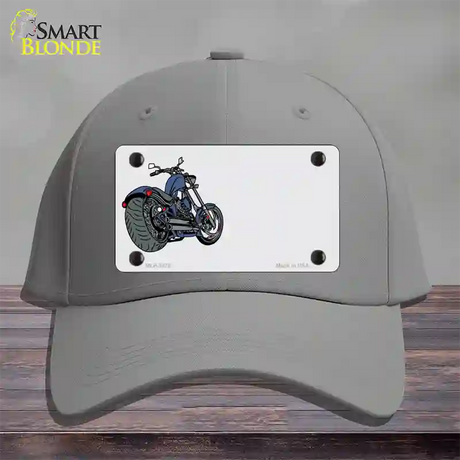 Motorcycle Offset Novelty License Plate Hat Cotton / Gray