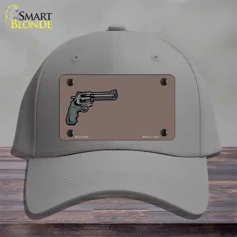 Gun Offset Customizable Novelty License Plate Hat Cotton / Gray