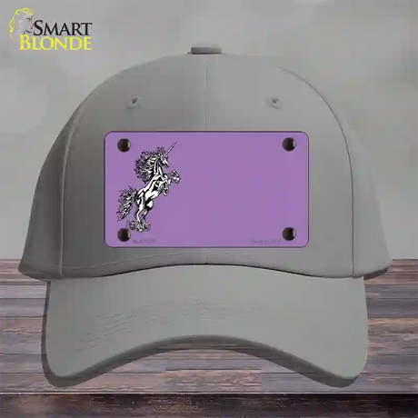 Unicorn Offset Novelty License Plate Hat Cotton / Gray