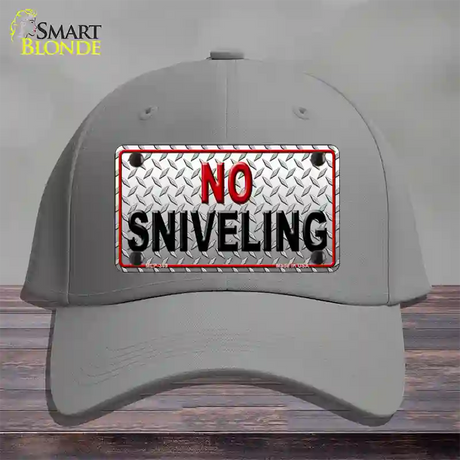 No Sniveling Novelty License Plate Hat Cotton / Gray