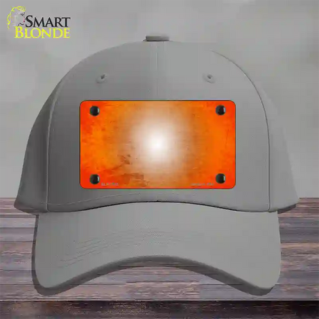 Orange White Fade Scratched Novelty License Plate Hat Cotton / Gray