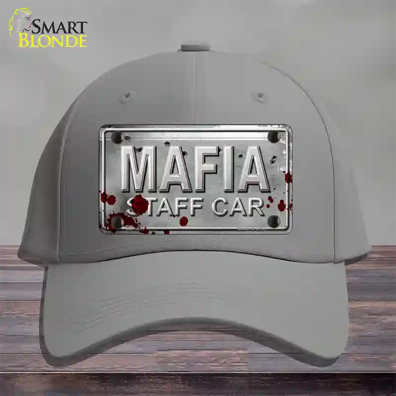 Mafia Staff Car Novelty License Plate Hat Cotton / Gray