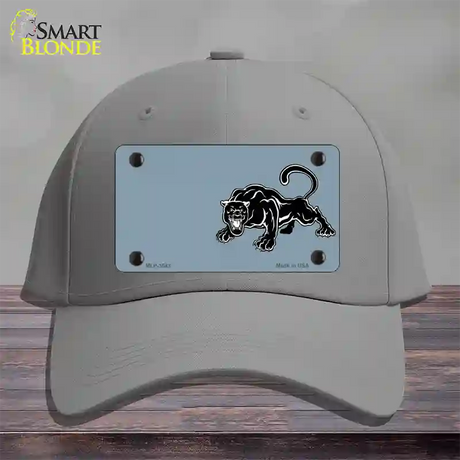 Black Panther Offset Novelty License Plate Hat Cotton / Gray