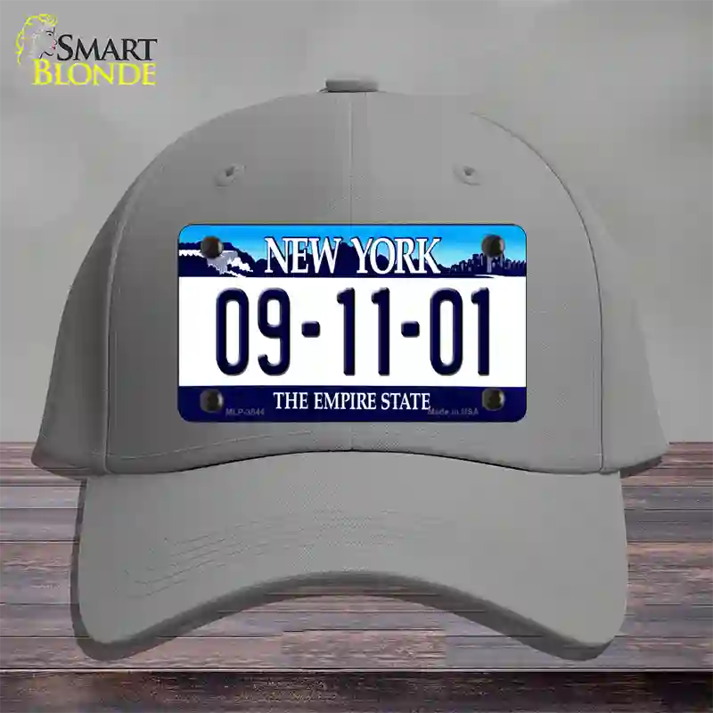 9 11 01 New York Novelty License Plate Hat Cotton / Gray