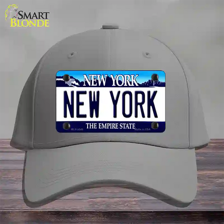 New York State Novelty License Plate Hat Cotton / Gray