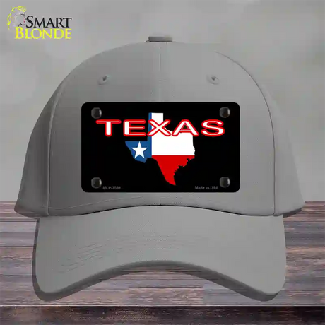 Texas Filled State Flag Novelty License Plate Hat Cotton / Gray