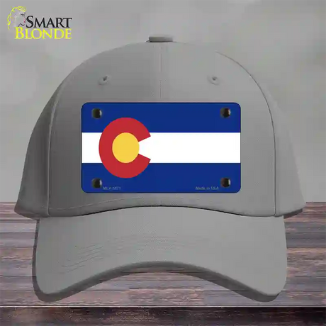 Colorado State Flag Novelty License Plate Hat Cotton / Gray