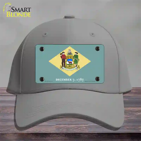 Delaware State Flag Novelty License Plate Hat Cotton / Gray