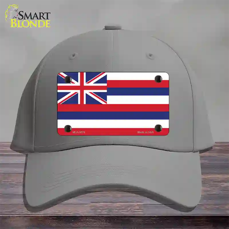 Hawaii Flag State Flag Novelty License Plate Hat Cotton / Gray