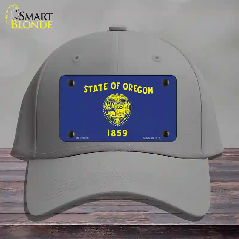 Oregon State Flag Novelty License Plate Hat Cotton / Gray