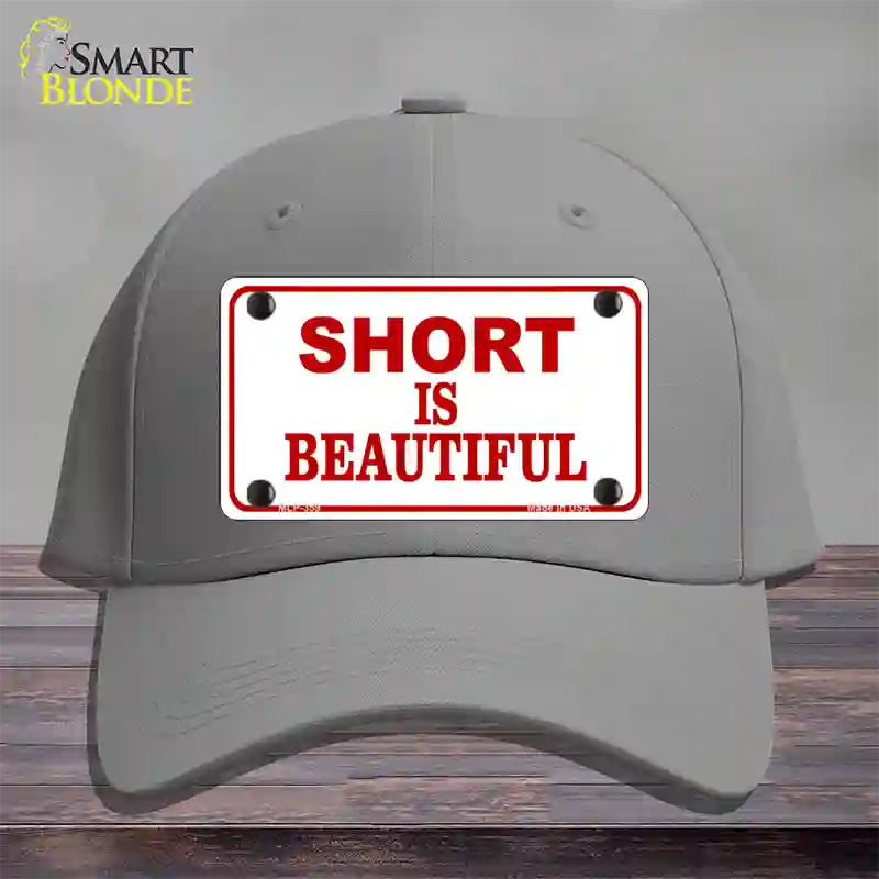 Short Is Beautiful Novelty License Plate Hat Cotton / Gray