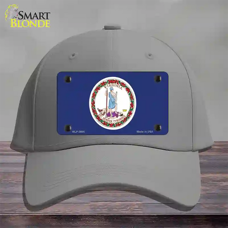 Virginia State Flag Novelty License Plate Hat Cotton / Gray