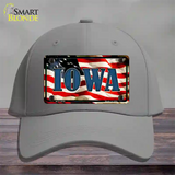 Iowa USA Novelty License Plate Hat Cotton / Gray