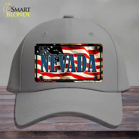 Nevada USA Novelty License Plate Hat Cotton / Gray