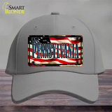 Pennsylvania USA Novelty License Plate Hat Cotton / Gray