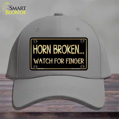 Horn Broken Watch For Finger Novelty License Plate Hat Cotton / Gray