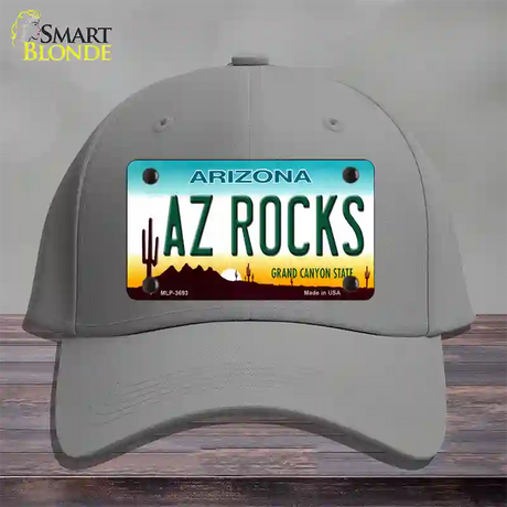Az Rocks Novelty License Plate Hat Cotton / Gray